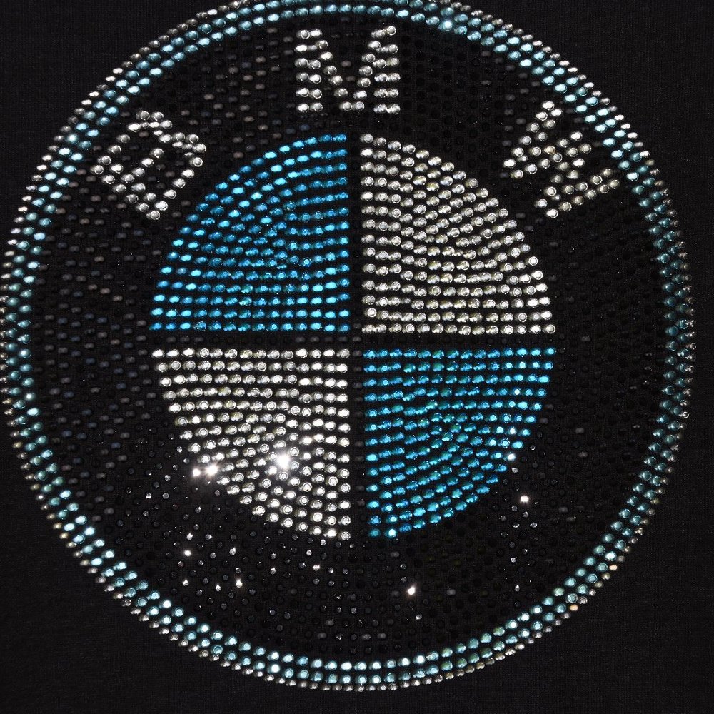 BMW rhinestone bling sleeveless tank top XS S M L XL XXL 1X 2X 3X 4X 5X - Picture 2 of 8